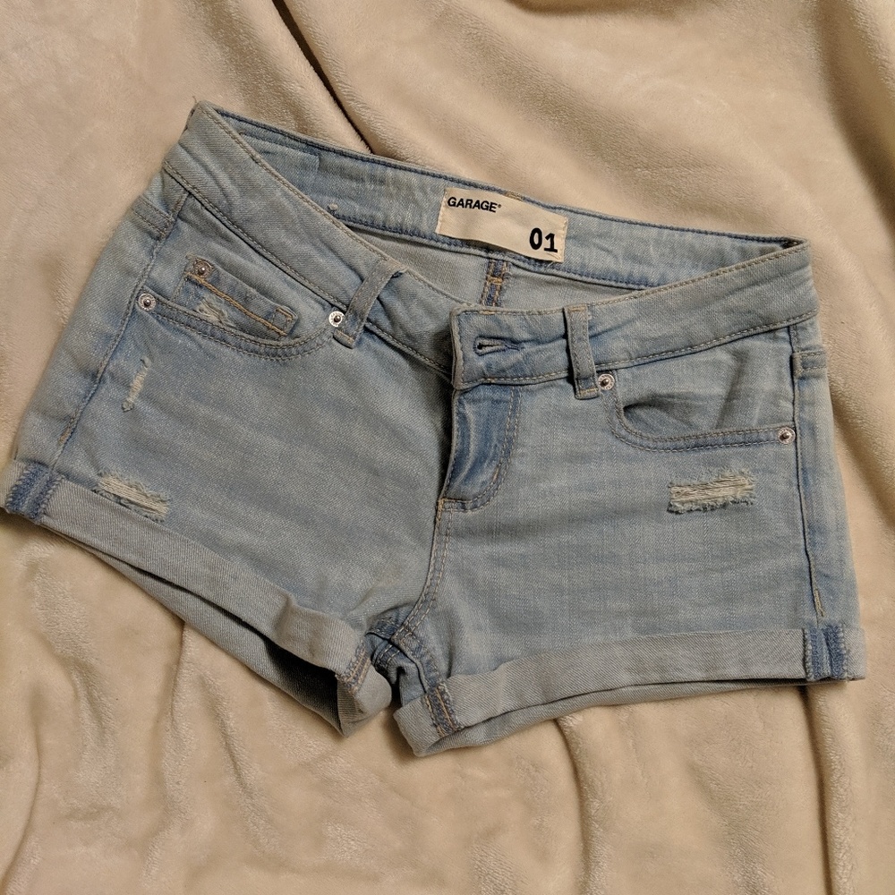 Garage stretch denim flirty shorts